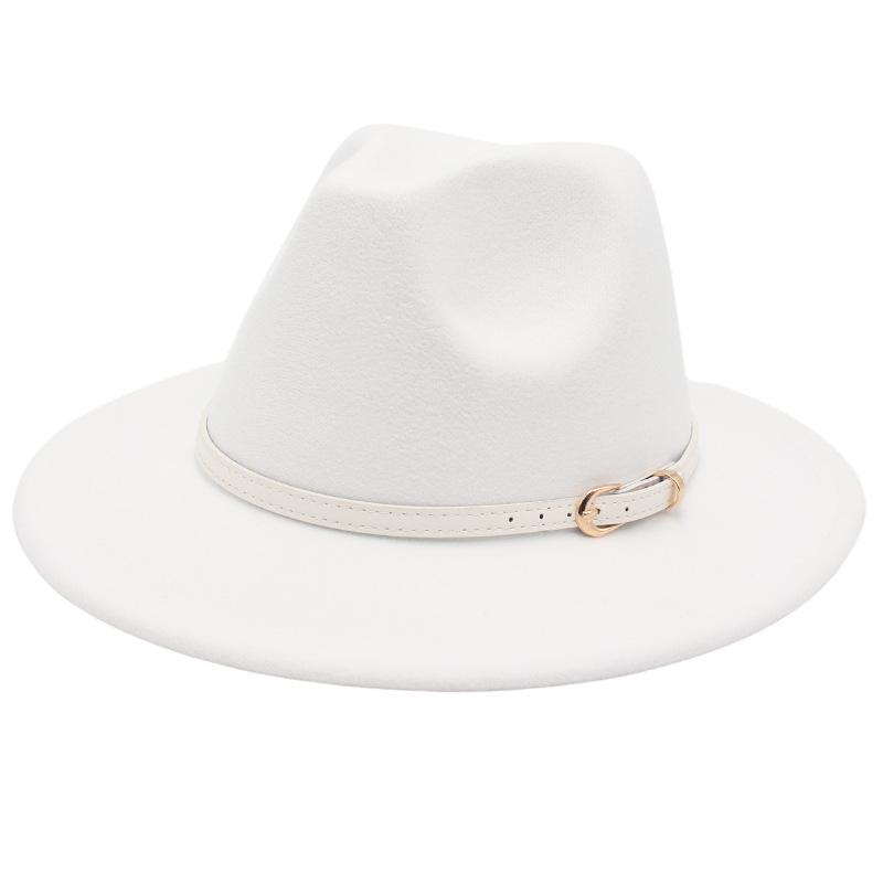 Женское пальто с цилиндром с широкими полями и шляпой, фетровая шляпа, однотонная кашемировая джазовая шляпа