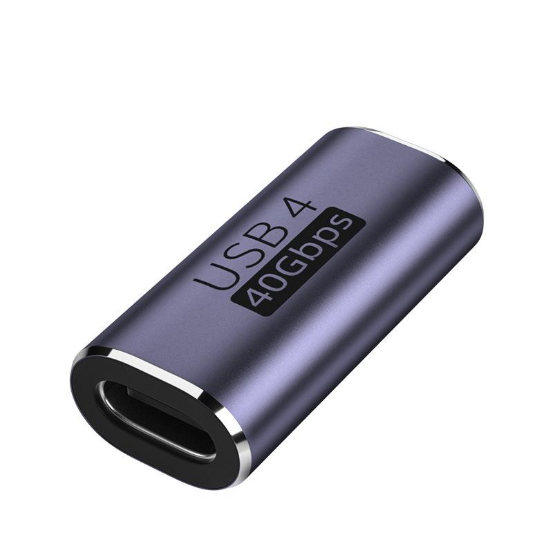 USB C 4.0 40 Гбит/с Адаптер 90 градусов 100 Вт Быстрая зарядка Type C на Type C Конвертер для Автомобильного Телефона Ноутбука