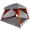 Family Tent for 6 Persons Grey and Orange Waterproof