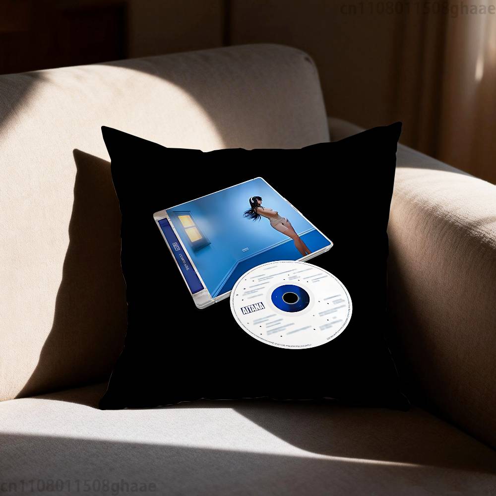 AAitana Cuarto azul Pillow Case Square DoubleSided Printing Short Plush Sofa Cushion Cover Bedroom Bedside Pillow