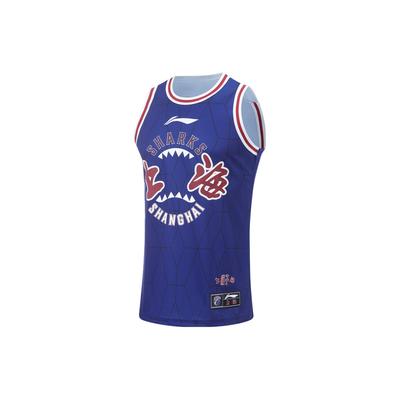Li Ning Серия CBA Быстросохнущая Прохладная Спортивная Футболка с Круглым Вырезом для Баскетбола Сезон 23-24 Командная Городская Версия Мужская футболка AAYV569-1
