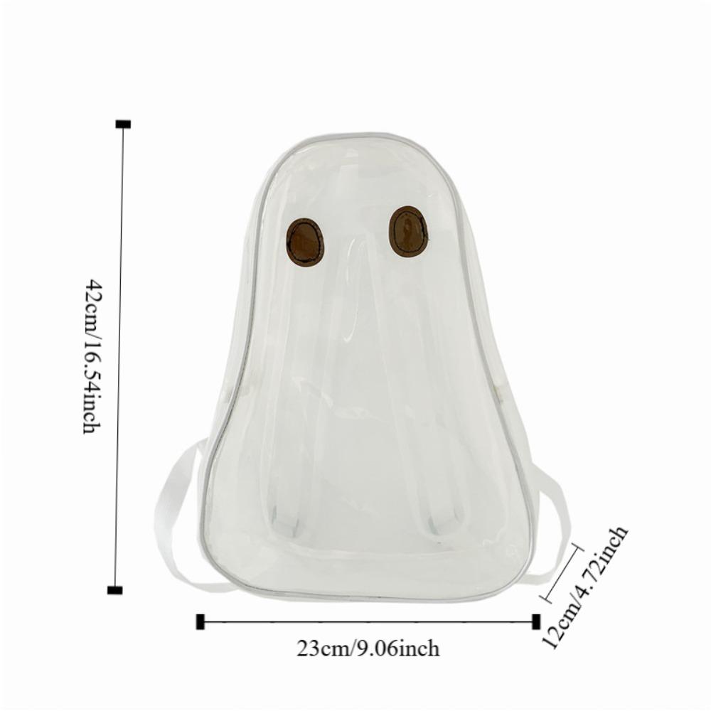 Dots Halloween Ghost Clear Backpack Candy Color Teenagers Ghost Shoulder Bag Students