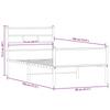 Bed Frame without Mattress Smoked Oak Finish 75 x 190 cm Engineered Wood