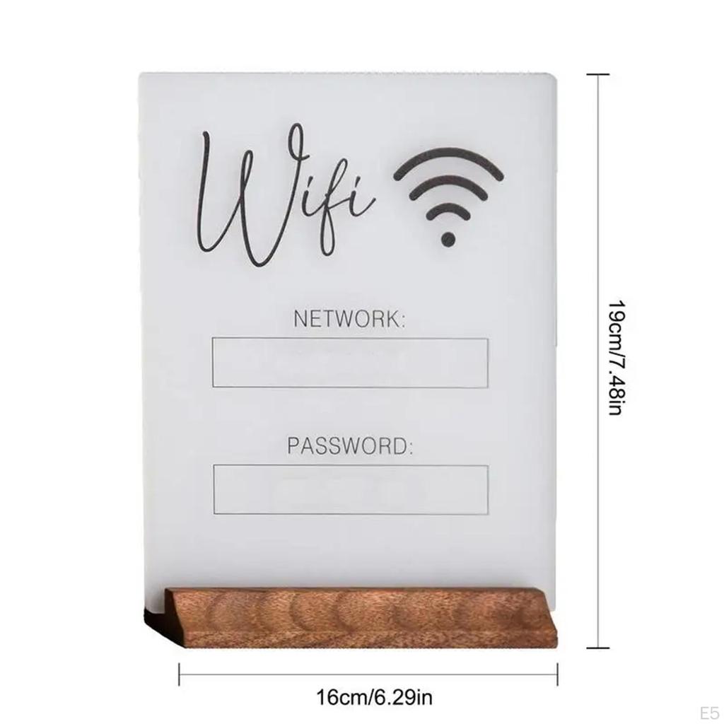 Доска с паролем WiFi, акриловая, многоразовая, держатель для дисплея, центральное украшение для гостей