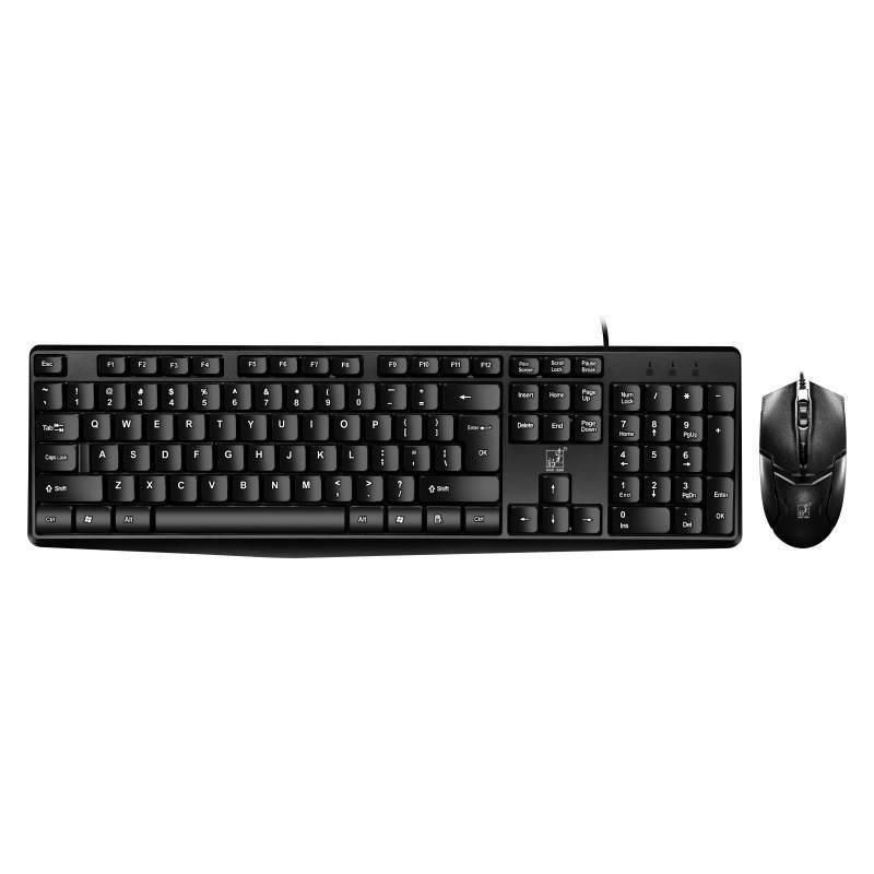 Chasing Light Leopard Q9B USB Wired Keyboard & Mouse Set for Office, Gaming, and Desktop