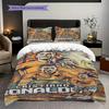 Football Legends Three-piece set (1 * duvet cover + 2 * pillowcase, without core) 2D Flat Christmas birthday gift Soft and comfortable Bedding set