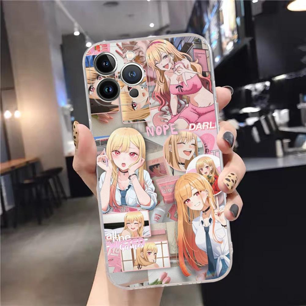 Чехол для телефона My Dress Up Darling Марин Китагава Силиконовый Мягкий Для iPhone 16 15 14 13 12 11 Pro Mini XS MAX Plus X Чехол