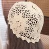 Thin Crochet Flower Hat Bohemian Style Hollow Out Knitted Hat Cute Weave Cap  Spring and Summer