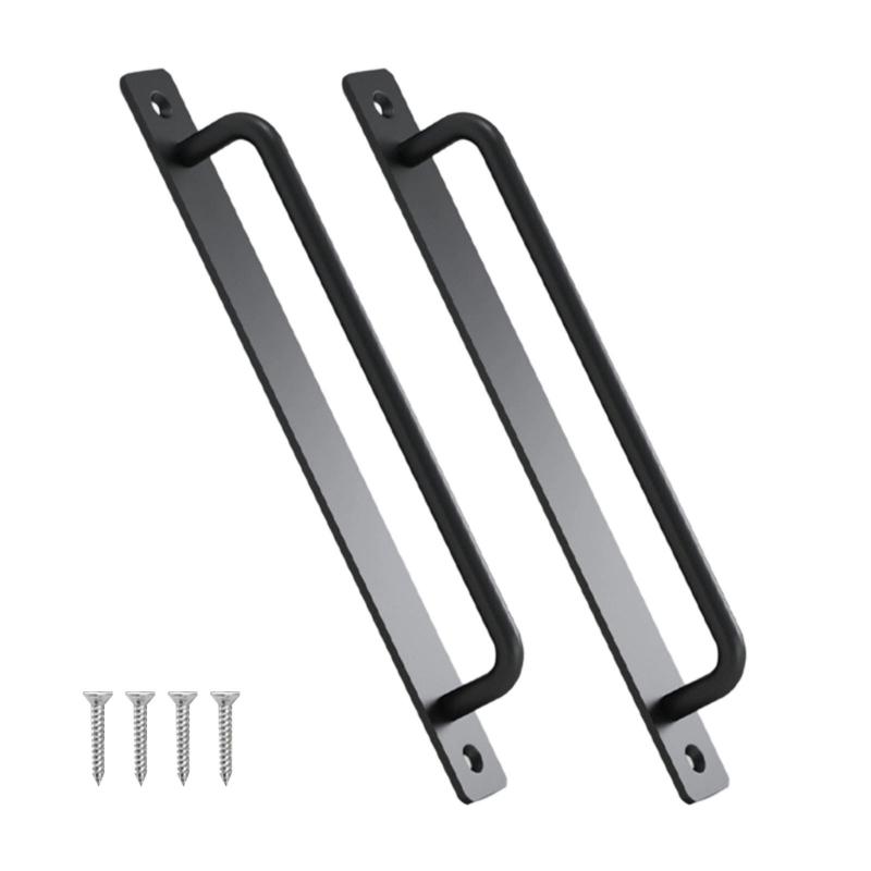 Pack of 2 Practical Sliding Door Handles Hole Center Aluminum Alloy with Mounting Screws for Indoor Outdoor Use