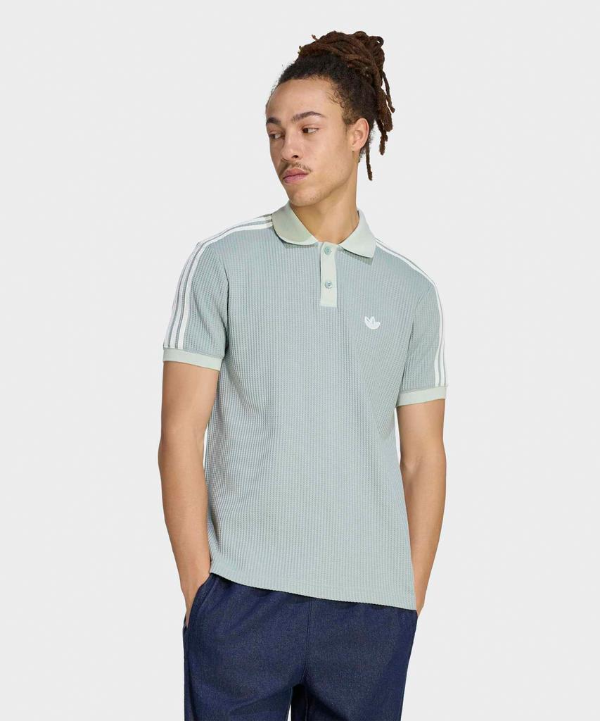 ADIDAS Waffle Knit Polo Shirt - Wonder Sage / Kx1231