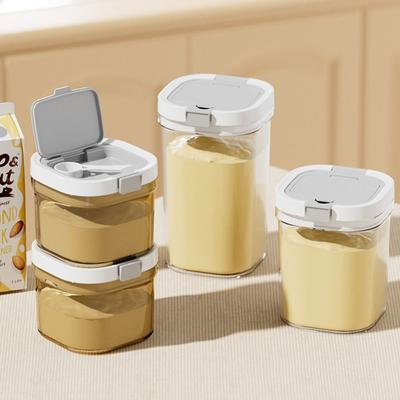 Stackable Food Sealed Box with Scoop Coffee Powder Sealed Jar Baby Milk Powder Storage Container