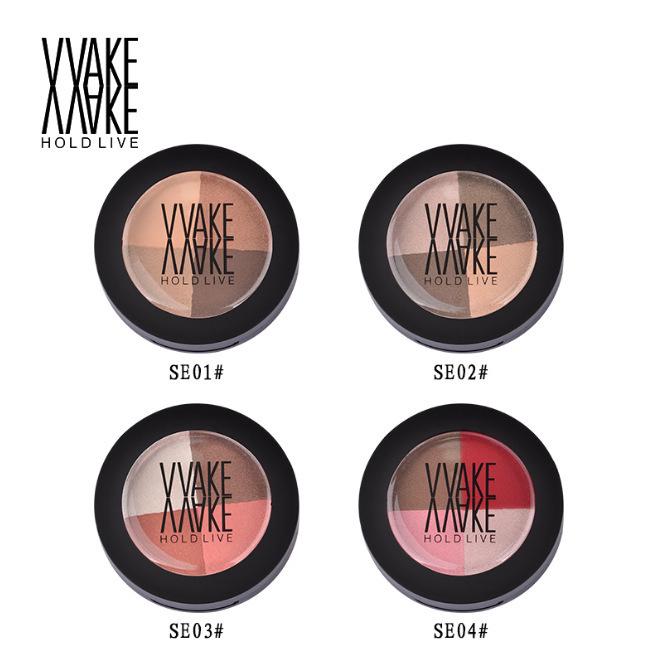 Палетка теней для век из 4 цветов: Дымчатые и нюдовые землистые тона, матовый финиш (H67)