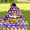 Minnesota Vikings Ugly Sweater Flannel Fleece Blanket Cozy Warm Throw Blanket For Couch Bed Travel All Season Use