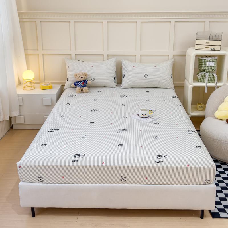 Приятная для кожи простыня на резинке из 100% хлопка, простыни в мультяшном стиле, чехол для домашнего матраса lençol (Наволочка Нужен заказ)