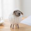 Wool Holiday Christmas Felt Sheep Figurines Party Supplies Statue Miniature Home Decoration
