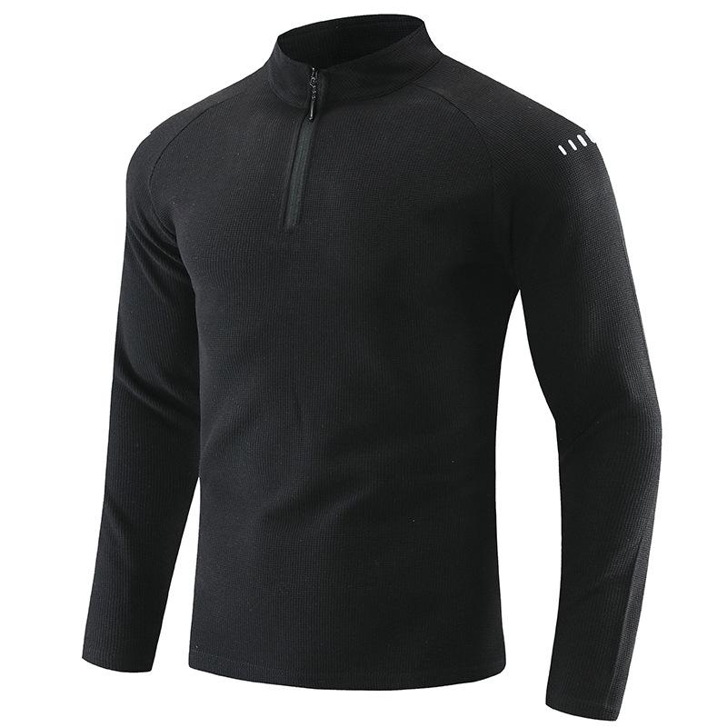Running Long Sleeve T-shirt Reflective Men Sportswear Breathable Black Coat Gym Jogging Male Gym Fitness Spring Autumn Clothing