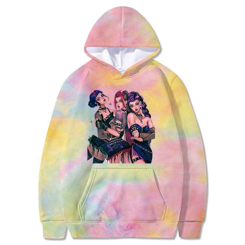 New KPop Peripheral Hooded Sweatshirt Personalized Versatile Pullover Loose Casual Fashionable Women's Hoodies