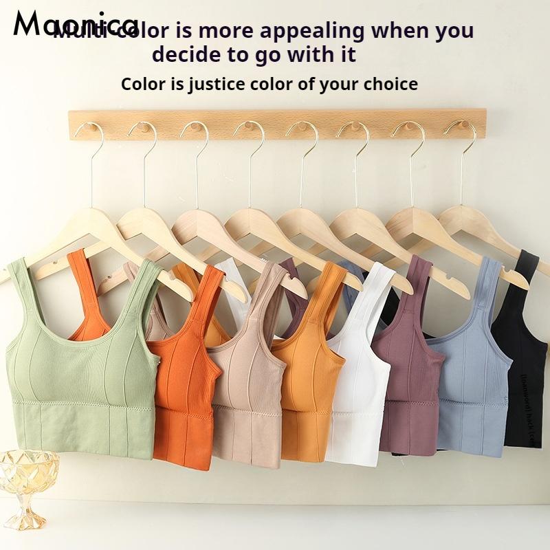 Женские топы с широкими плечами, женские бесшовные спортивные бюстгальтеры, плавки для йоги, беспроводное нижнее белье