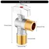 Латунные угловые клапаны 1/2" вход/выход, стабильные водозапорные клапаны, клапаны регулировки горячей/холодной воды для бытовых трубопроводов