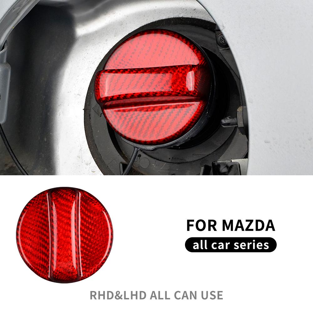 Real Hard Carbon Fiber Cover Universal For Mazda 3 5 6 CX-3 CX5 CX-5 M5 M6 3 Axela 6 RX8 Car Gas Fuel Tank Cap Replacement