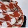 Women's Medium-Length Houndstooth Scarf - Warm, Sweet Style, Imitation Cashmere, Tassel Snood, Thick Shawl
