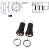 Ximimark 4pcs 3.5mm Audio Video Connector with Nut - Black