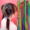 1-100Pcs Mix Colorful Hair Braids Rope Strands for Dreadlocks Braid DIY Ponytail Braid Women Girls Styling Hair Accessories 90cm