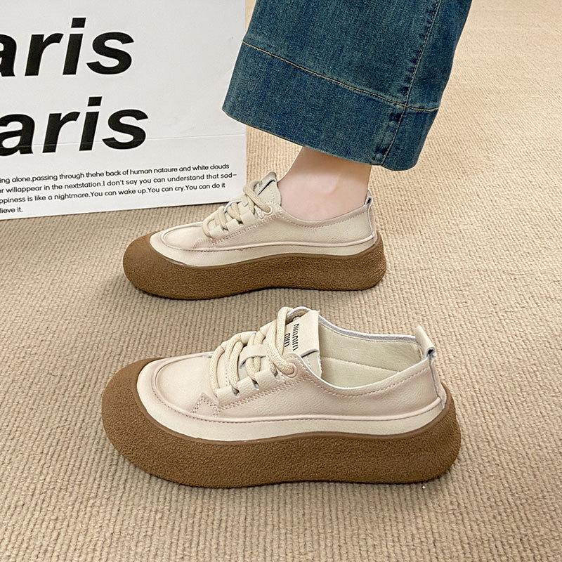 Ретро женские весенне-осенние новые дышащие универсальные спортивные и повседневные кеды на толстой мягкой подошве для женщин