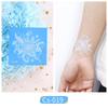 Trendy White Flower Temporary Tattoo Stickers for Face & Arm