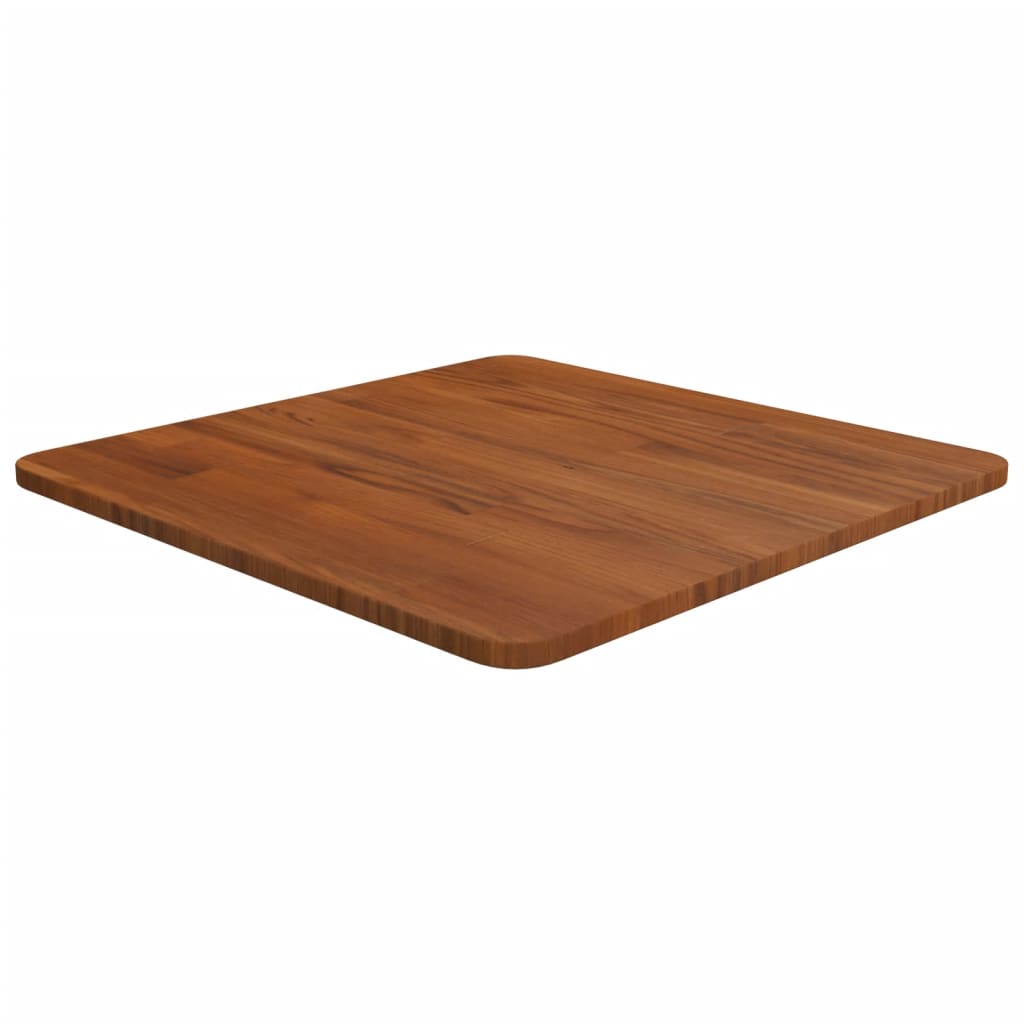 Square Table Top Dark Brown 50 x 50 x 1.5 cm Treated Oak