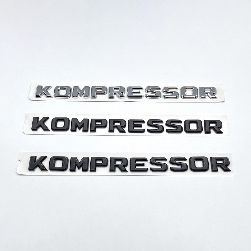 Для Mercedes Benz Kompressor эмблема задний багажник, значок с надписью, хромированный черный логотип, наклейки CLK SLK SL CLS ML ABCSR Class