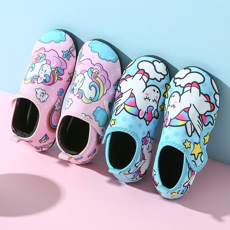 Детская пляжная обувь для дайвинга, снорклинга, плавания, для ходьбы по реке, с нескользящей подошвой, приморская обувь-носки для кожи, носки, обувь для аквапарка