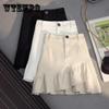 Модная универсальная юбка с рюшами в корейском стиле, тонкая сумка трапециевидной формы с высокой талией, хип-юбка, сексуальная элегантная короткая юбка для танцев