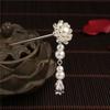 Ancient Style Classic Crystal Hair Accessories Plate Hair Fork Pearl Hair Sticks Tassel Hairpin