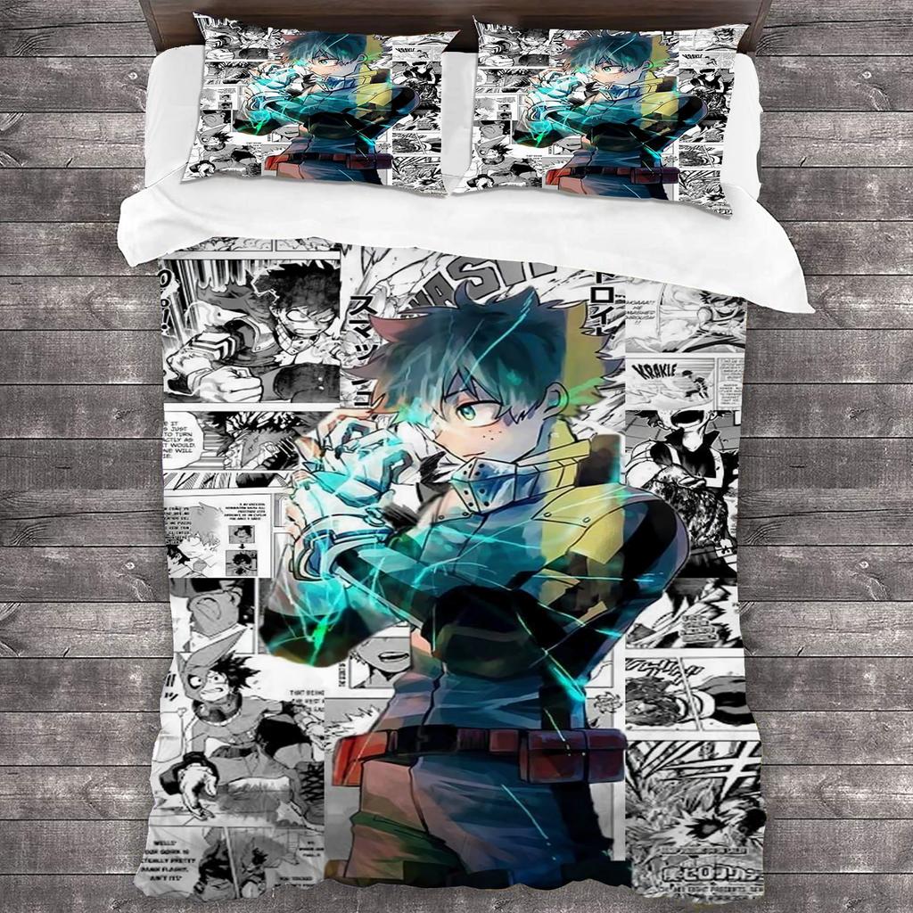Popular 3D Printed Anime My Hero Academia 3pcs Bedding Set Duvet Covers Pillowcases Comforter Bedclothes Bed Linen Bedding Sets