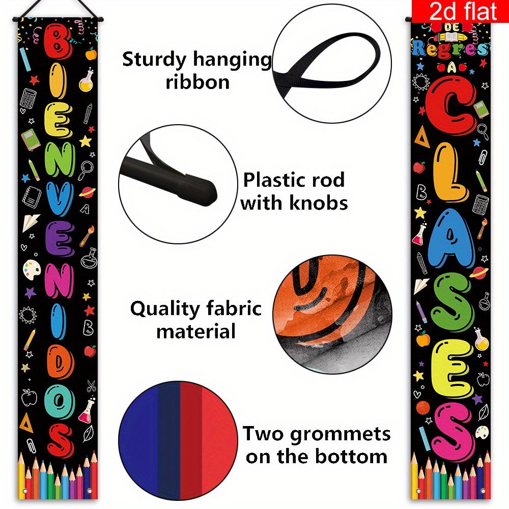 Back to School Couplet Banner 1 Pair Polyester Indoor Outdoor Decor
