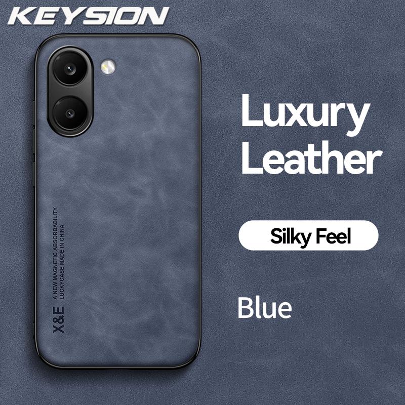 KEYSION Роскошный ретро чехол из ПУ-кожи для телефона Xiaomi POCO X8 Pro/Max - Ударопрочный и шелковистый на ощупь