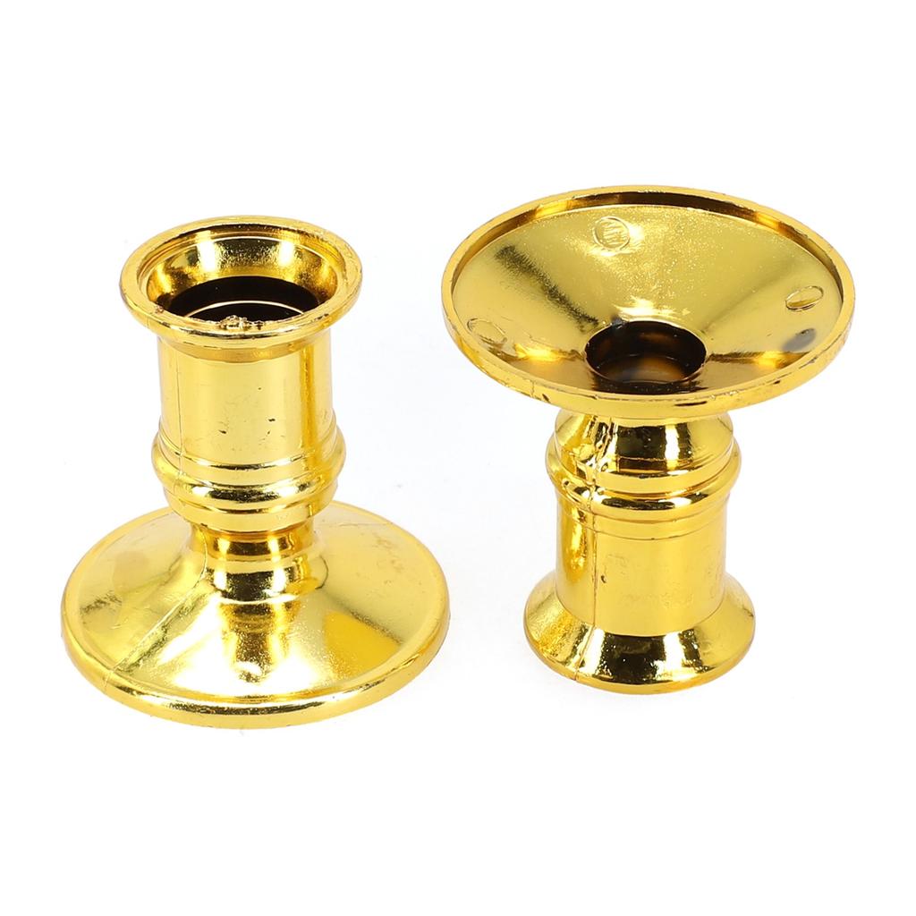 Timeless Brass Taper Candlestick Holders for Mantle Display (Pack of 2)