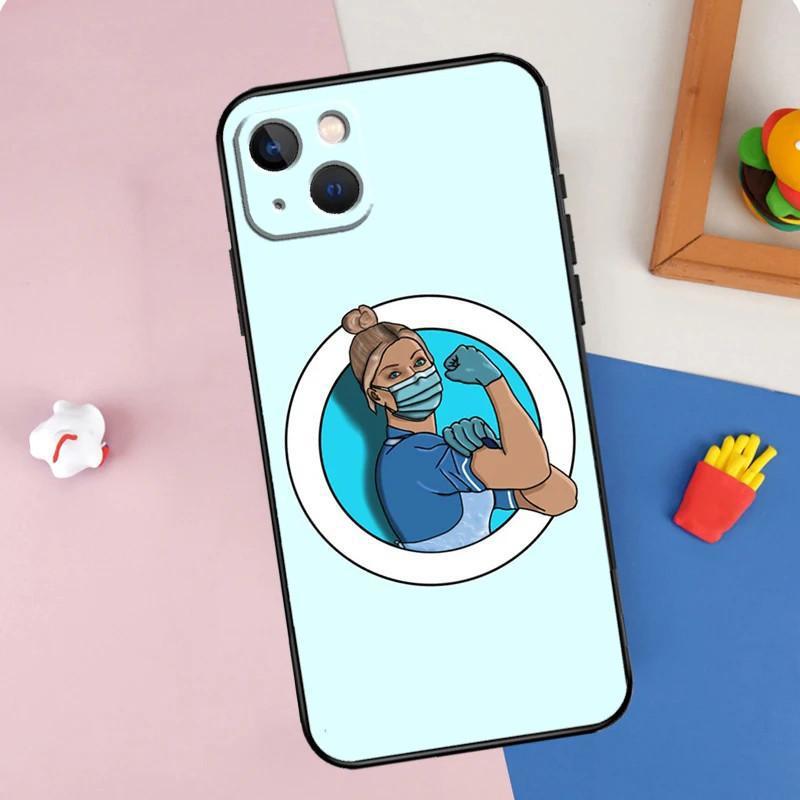 Чехол для мобильного телефона iPhone16Pro медсестра, медицинский, медицинский чехол для мобильного телефона, покраска волос, анти-падение для трех