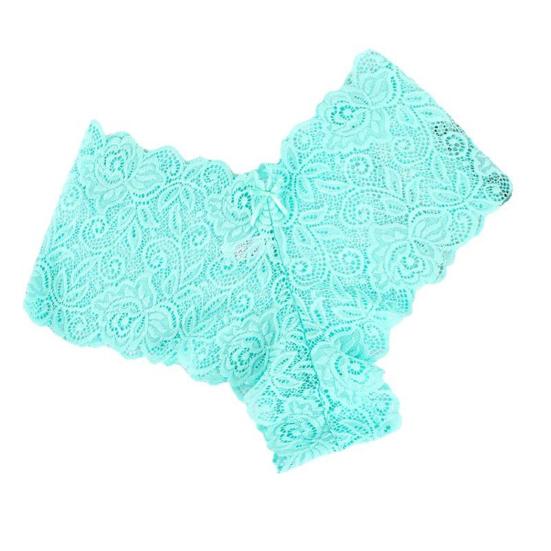 Women's Sexy Lace Panties Cheeky V Waist Hipster Bikini Underwear Floral Lace Low Waist Boyshorts Briefs