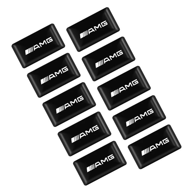 10Pcs Car Epoxy Resin Interior Sticker Car Logo Emblem Decal Decoration For Mercedes Benz W212 W213 W205 W177 W247 W176 X253 etc