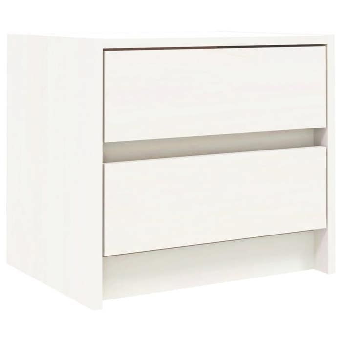 Maison Exclusive - Table de chevet blanc 40x31x35,5 cm bois de pin massif