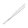 Stainless Steel Straight Tweezers with Flat and Round Tips, 300mm Long, Serrated, and Non-Slip Tips for Gardening and DIY