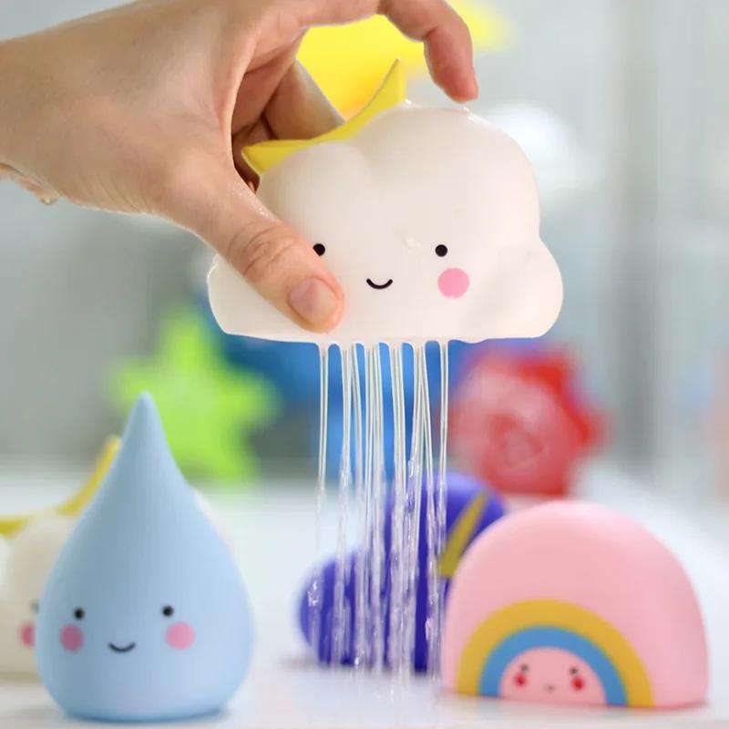 Детская игрушка для купания Дети Милые Облака Погоды Водяной Распылитель Душ для Ванной Комнаты Душ для Купания Водные Игрушки Идеально Для Подарка Детям