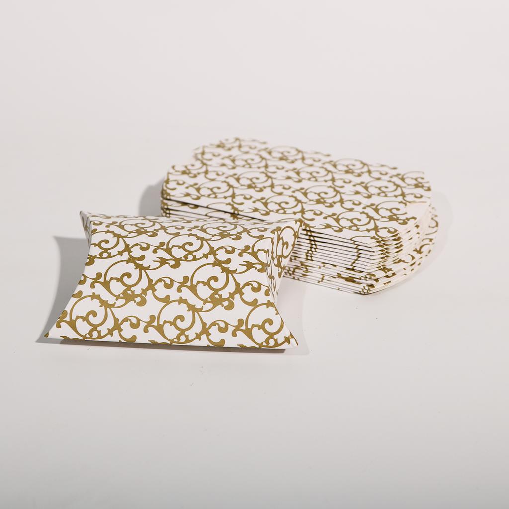 10/20/30Pcs Pillow Candy Box Kraft Paper Christmas Gift Packaging Boxes Candy Bags Wedding Favors Birthday Party Decorations