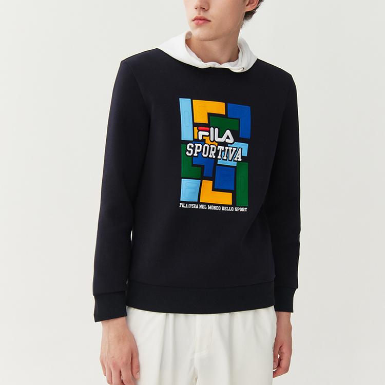 Fila Повседневный спортивный свитшот с круглым вырезом и логотипом для мужчин sweatshirt Legendary-Blue F11M118258F-NV