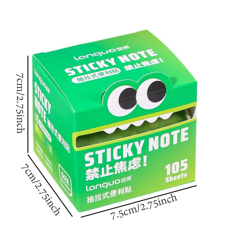 105 листов/коробка Прозрачные самоклеящиеся блокноты Kawill для заметок, офиса, школы, для самостоятельного использования.