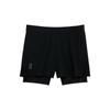 On Pace Simple Comfortable Running Lace-Up Three-Quarter Casual Shorts Men Shorts Black 1MF10810553