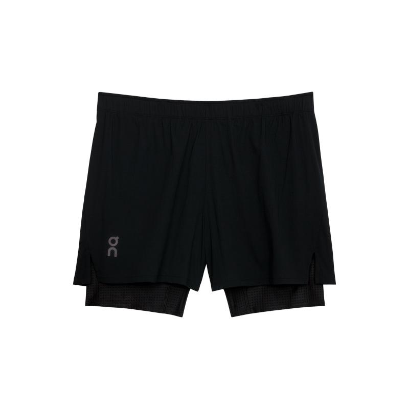 On Pace Simple Comfortable Running Lace-Up Three-Quarter Casual Shorts Men Shorts Black 1MF10810553