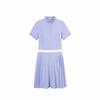 Color Block Soft Comfortable Breathable Versatile Short Sleeve Dress Women Dresses Twilight-Ice-Blue 162527205-1